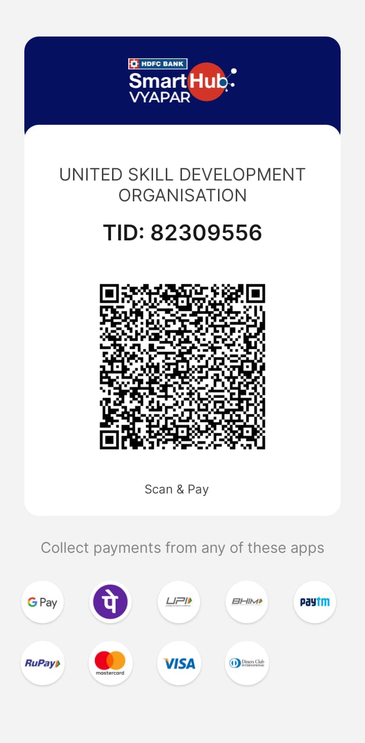 HDFC SmartHub payment QR for United Skill Development Organisation